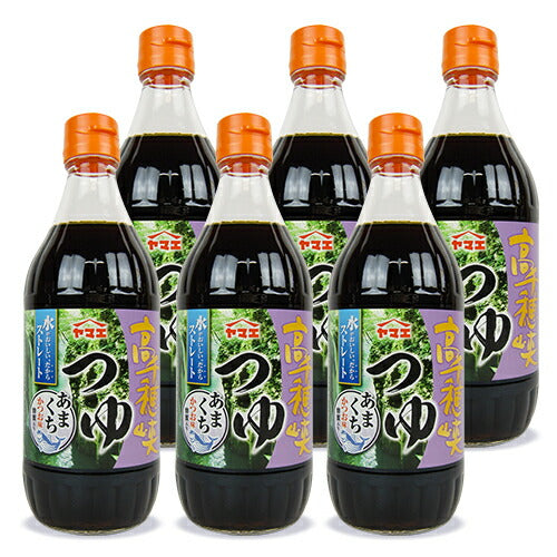 【マラソン限定！最大2000円OFFクーポン配布中】《送料無料》ヤマエ高千穂峡つゆかつお味あまくち500ml×6本