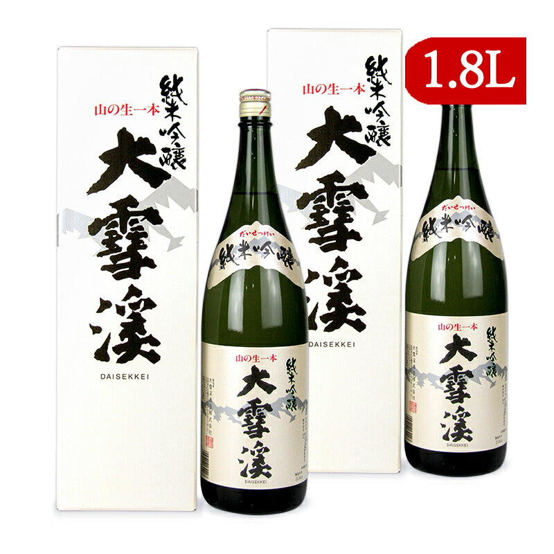 《送料無料》大雪渓酒造大雪渓純米吟醸1.8L×2箱化粧箱入