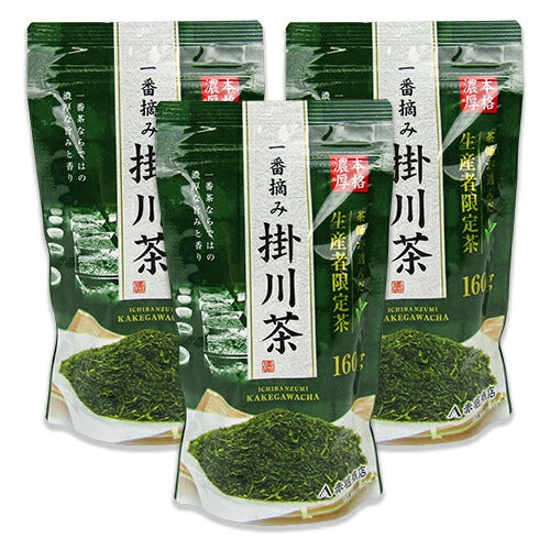 赤堀商店 本格濃厚 一番摘み掛川茶 茶葉 160g 静岡県産 煎茶