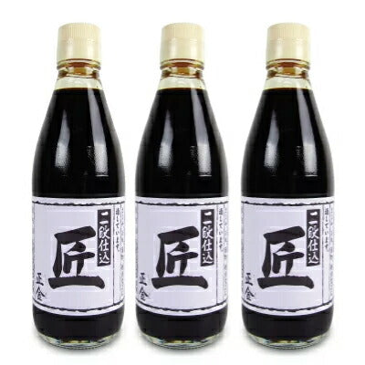 【楽天スーパーSALE限定！最大2000円OFFクーポン配布】《送料無料》正金醤油二段仕込み匠瓶360ml×3本