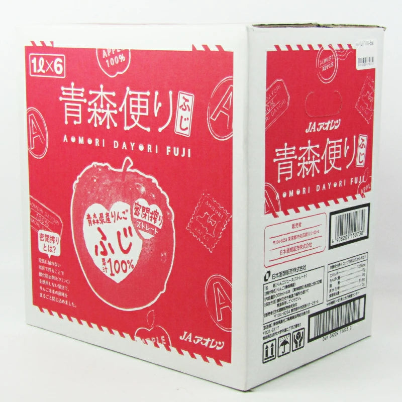 JAアオレン ヤエス 青森便り ふじ1000ml×6本セット ケース販売