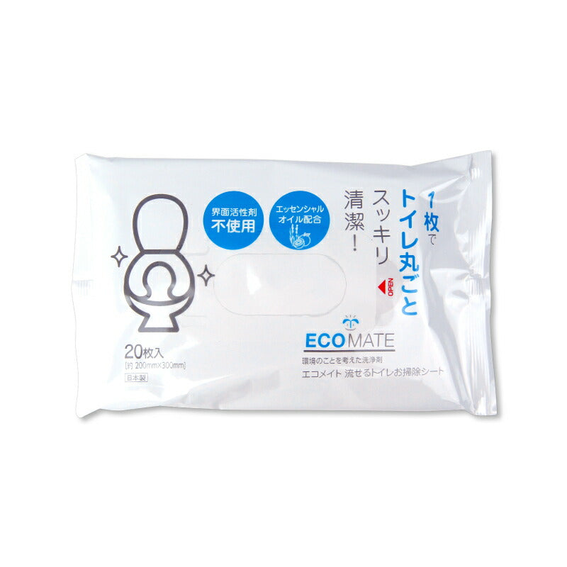 【マラソン限定！最大2000円OFFクーポン配布中！】G-placeエコメイト流せるトイレお掃除シート20枚入