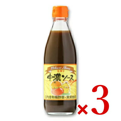 ヒカリ中濃ソース360ml（国産有機野菜・果実使用）［光食品］【にっぽん津々浦々】