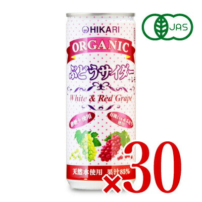 光食品オーガニックぶどうサイダー＋レモン250ml×30本セット