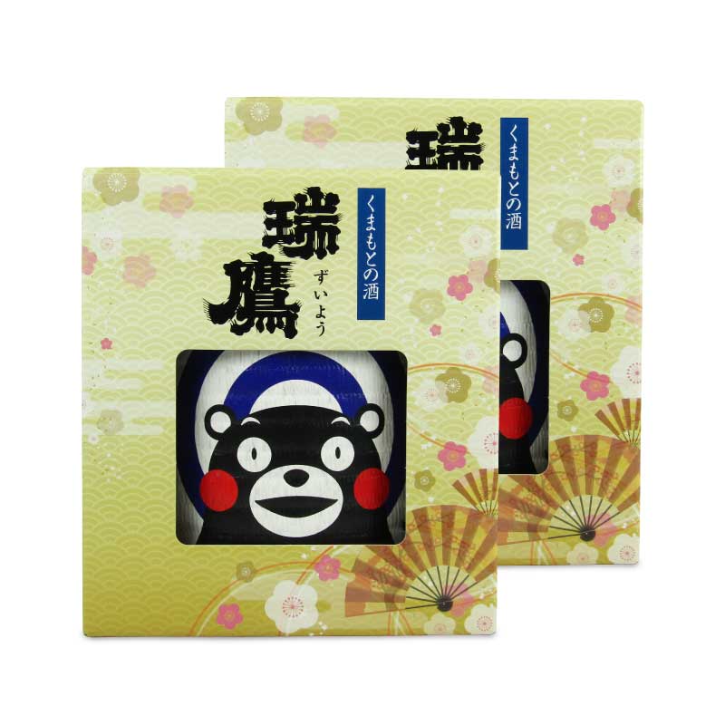 【スーパーSALE限定！最大2000円OFFクーポン配布中】《送料無料》瑞鷹くまもと菰樽（くまモン絵入）1.8L×2本