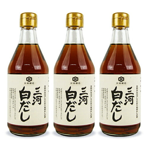 【スーパーSALE限定！最大2,000円OFFクーポン配布中】《送料無料》日東醸造三河白だし400ml×3本