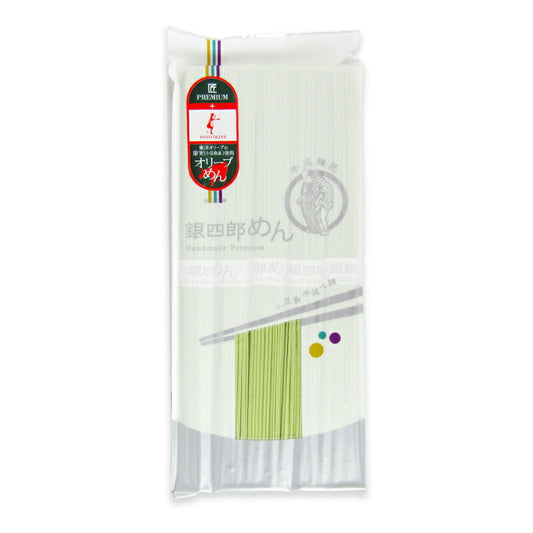 【マラソン限定！最大2000円OFFクーポン配布中！】銀四郎?業手延べ銀四郎めん（オリーブめん）250g