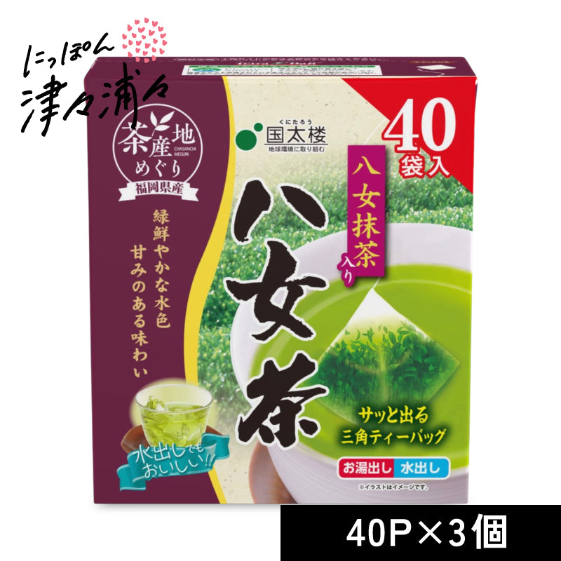 国太楼 茶産地めぐり抹茶入り八女茶 三角TB 40P