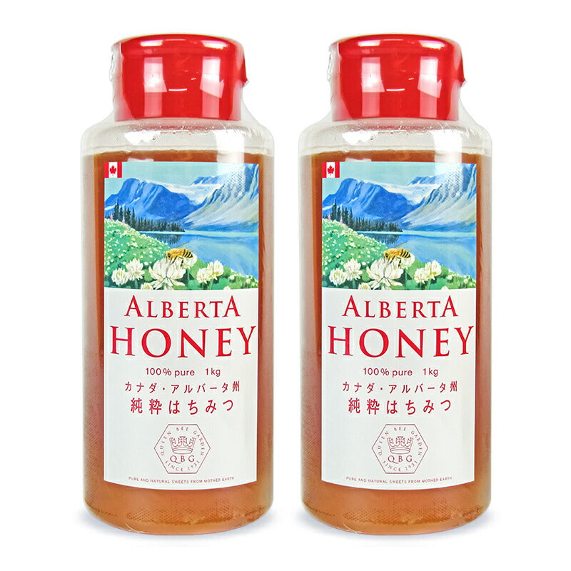【マラソン限定！最大2000円OFFクーポン配布中】《送料無料》クインビーガーデンアルバータハニー1kg×2個純粋はちみつ100％