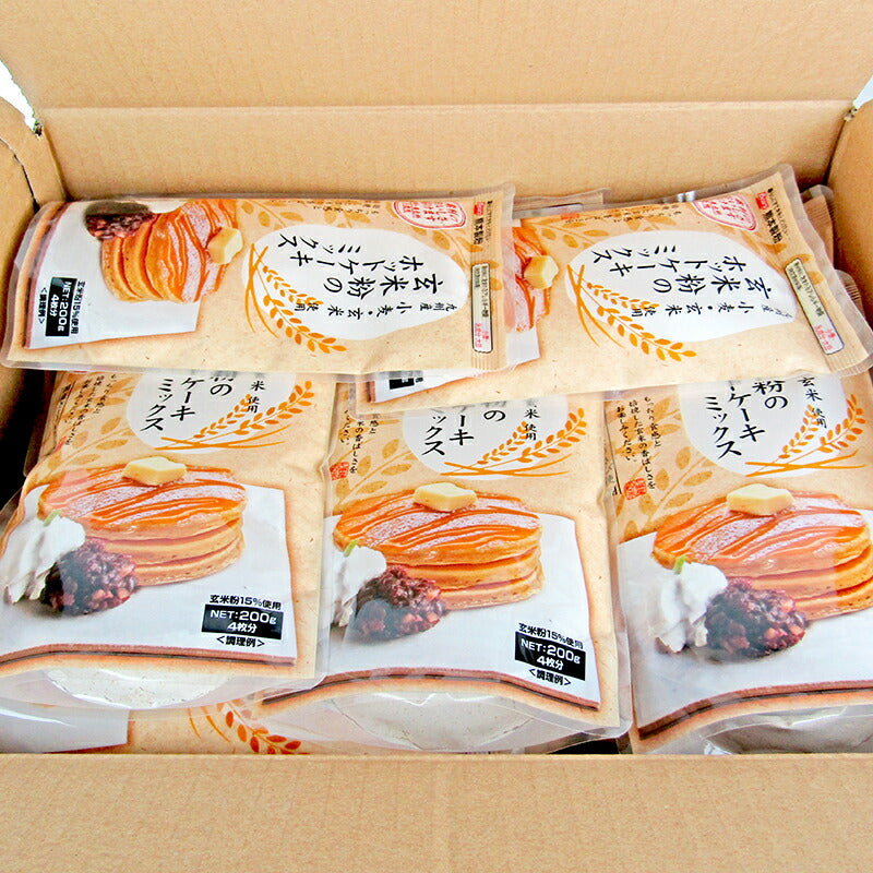 《送料無料》熊本製粉玄米粉のホットケーキミックス200g×20個ケース販売