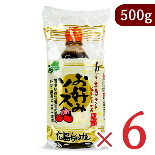 《送料無料》センナリ広島ぢゃけんお好みソース500g×6本