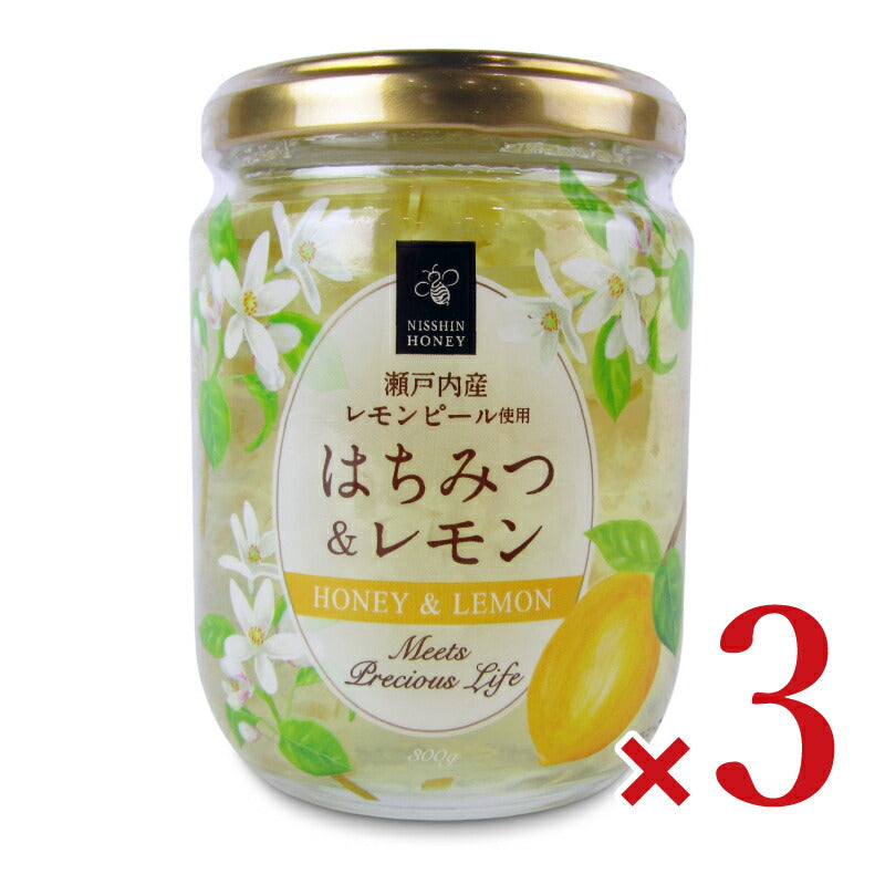 【マラソン限定!最大2160円OFFクーポン配布中!】日新蜂蜜はちみつ&レモン300g×3本