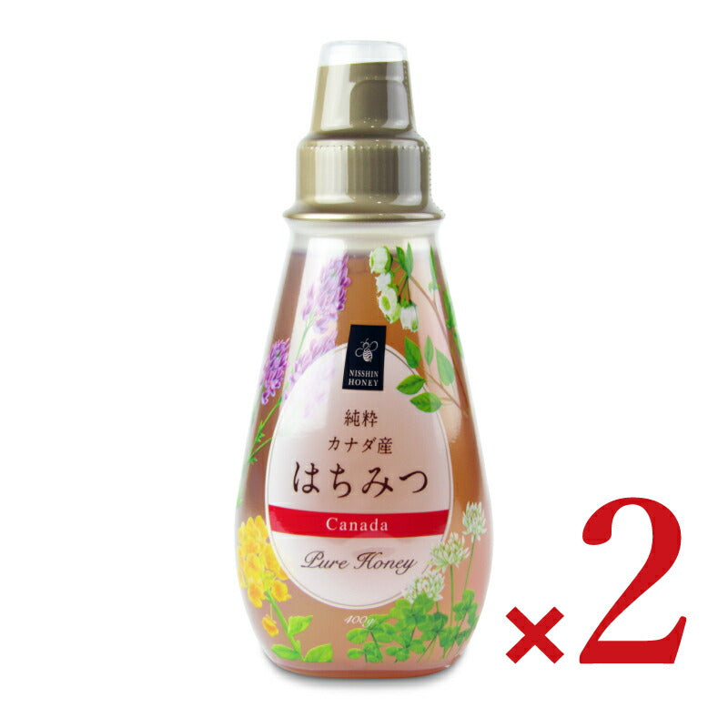 【マラソン限定!最大2160円OFFクーポン配布中!】日新蜂蜜純粋カナダ産はちみつ400g×2本