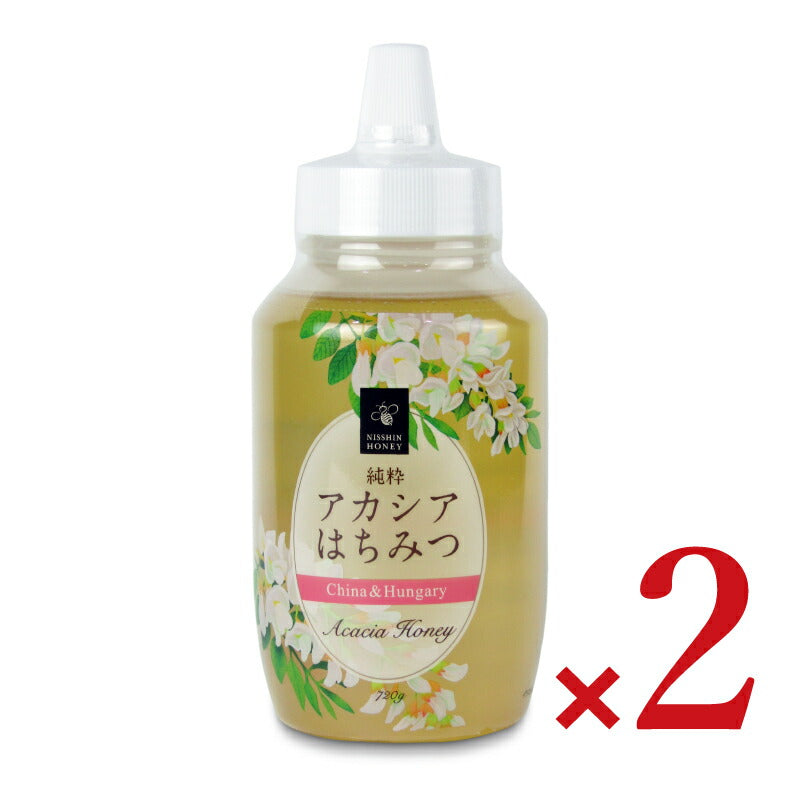 【マラソン限定!最大2160円OFFクーポン配布中!】日新蜂蜜純粋アカシアはちみつ720g×2本