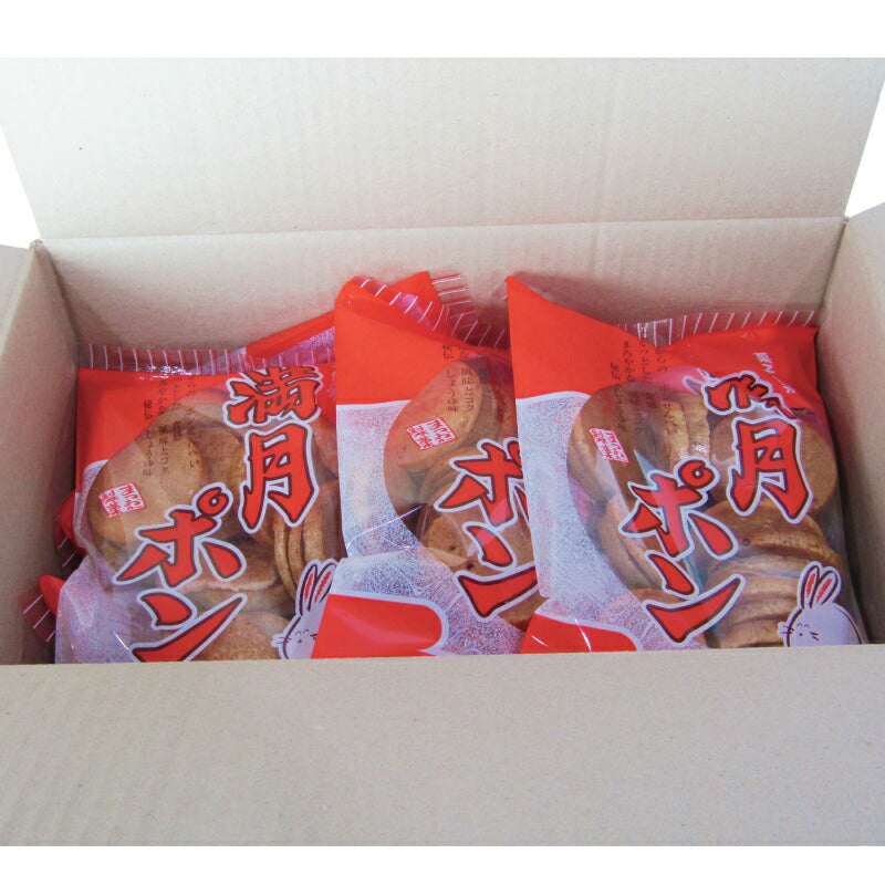 【34時間限定！食フェスクーポン配布中！】松岡製菓満月ポン90g×15個ケース販売