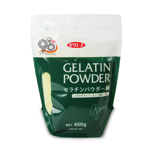 ゼラチンパウダー 450g 20袋セット(9キロ) ゼリエース ゼラチンパウダー緑 450g ジェリフ[旧野洲化学工業