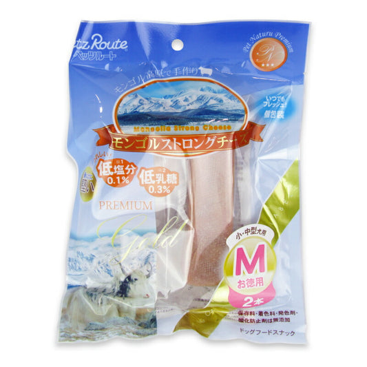 【月初め34時間限定!最大2160円OFFクーポンプレゼント!】ペッツルートモンゴルストロングチーズMお徳用2本