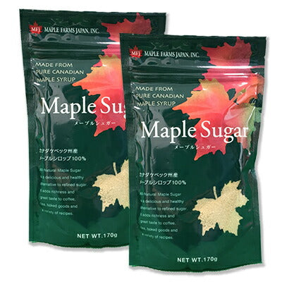 【マラソン限定！最大2,000円OFFクーポン配布中！】《メール便選択可》メープルシュガー170g×2袋（旧名：さらさらメープルシロップ）［MFJ］【砂糖製菓パン粉末パウダーメイプル無添加カナダ楓】