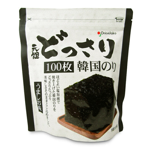 オリオンジャコーどっさり韓国のりうま塩味100枚