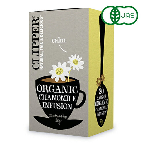 【マラソン限定！最大2000円OFFクーポン配布中】クリッパーオーガニックハーブティーカモミールティーバッグ20Pカフェインフリー有機JAS鈴商