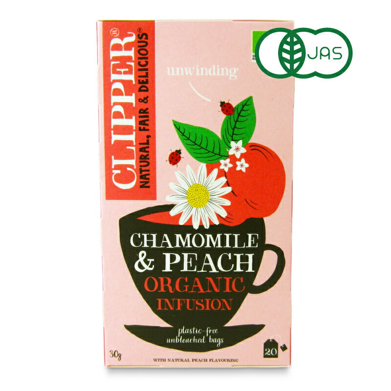 クリッパーオーガニックハーブティーカモミール＆ピーチ20P有機JAS