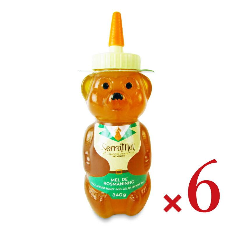 【スーパーSALE限定！最大2000円OFFクーポン配布中！】《送料無料》クマちゃんハチミツ(ワイルドラベンダー）340g×6本