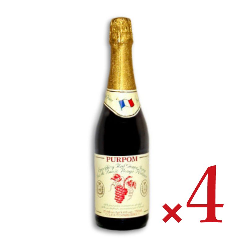 ピュアポム スパークリングジュース グレープ ＜レッド＞ 750ml （ノンアルコール）