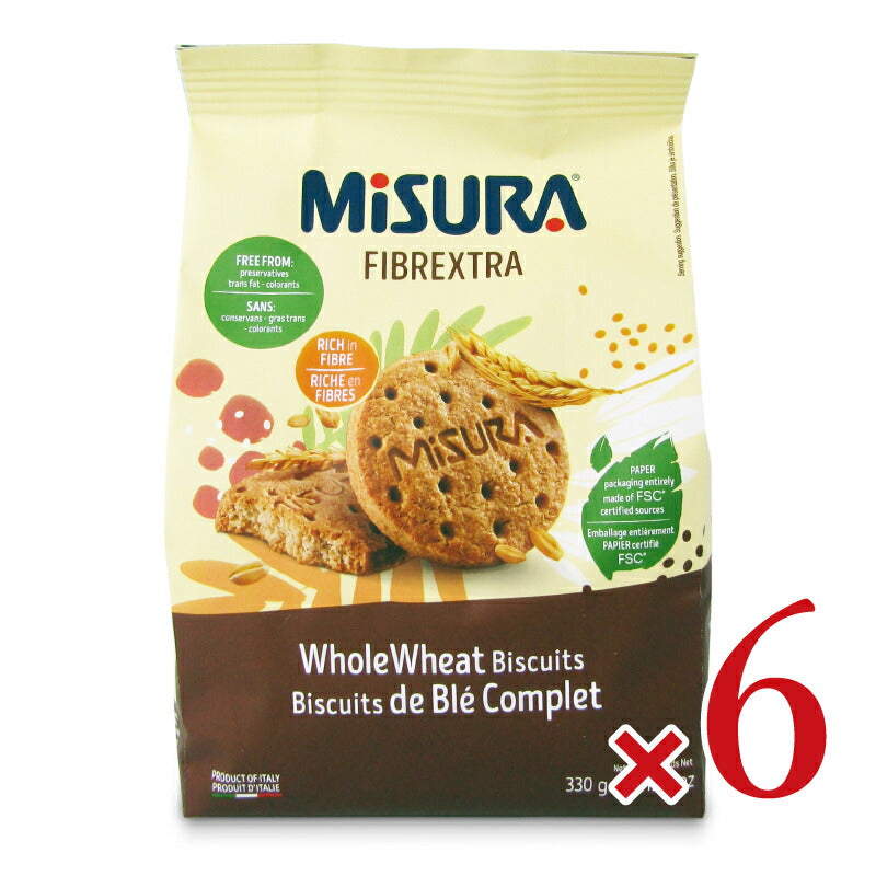 【マラソン期間限定!!最大2000円OFFクーポン配布中!!】《送料無料》ミズーラ全粒粉ビスケット330g×6個