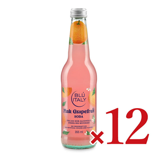《送料無料》アルカンブルーイタリーピンクグレープフルーツソーダ355ml×12本ケース販売