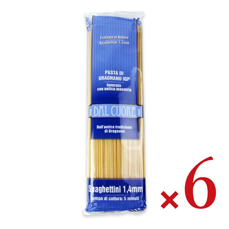 【マラソン限定!最大2000円OFFクーポン配布中!】《送料無料》ダルクオーレスパゲッティ1.4mm500g×6袋