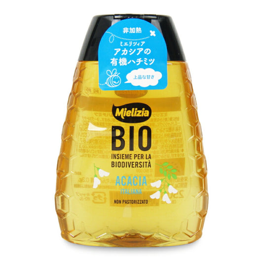 【最大10％OFF!GW限定まとめ買いクーポン配布中!】ミエリツィアアカシアの有機ハチミツ(スクイーザーボトル)250g