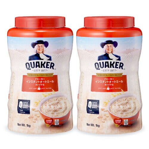 【マラソン限定！最大2000円OFFクーポン配布中】《送料無料》クエーカーインスタントオートミールオリジナル1kg×2個