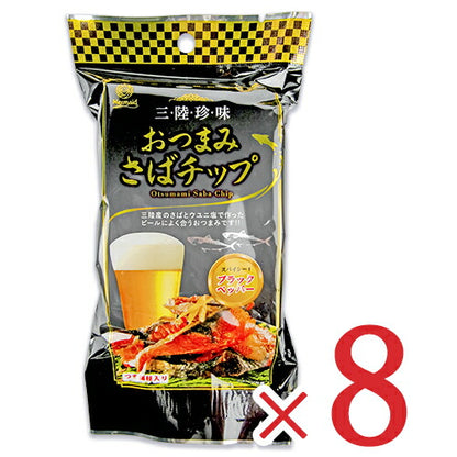 【スーパーSALE限定！最大2,000円OFFクーポン配布中】阿部長商店おつまみさばチップブラックペッパー35g×8個セットケース販売