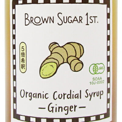 ブラウンシュガーファーストオーガニックアガベシロップコーディアルジンジャー350g有機JAS