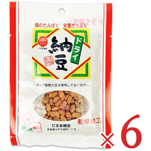 《メール便で送料無料》だるま食品ドライ納豆(梅味)60g×6袋セット