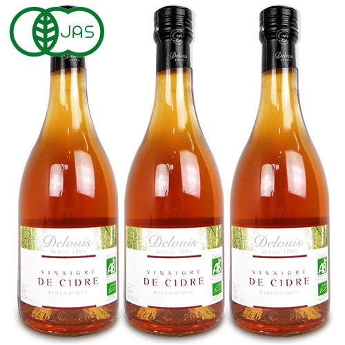 ドゥルイオーガニックシードルビネガー500ml×3本有機JAS