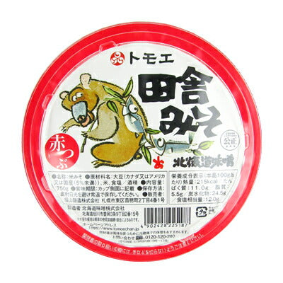 福山醸造トモエ田舎みそ赤つぶ750gカップ