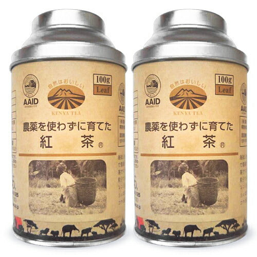 ひしわ 農薬を使わずに育てた紅茶 リーフティー 缶 100g