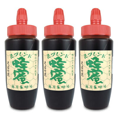 《送料無料》創業三十四年藤原養蜂場匠ブレンド蜂蜜そばの花500g×3本《あす楽》