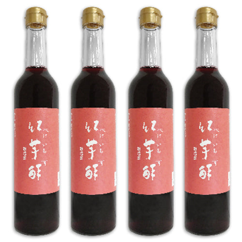 《送料無料》飯尾醸造紅芋酢500ml×4本【富士酢紅いも酢紅イモ酢健康酢国産無添加】