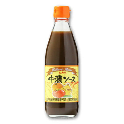 ヒカリ中濃ソース360ml（国産有機野菜・果実使用）［光食品］【にっぽん津々浦々】