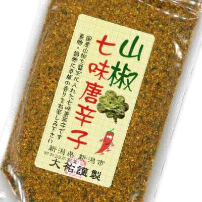 【マラソン限定！最大2000円OFFクーポン配布中！】《メール便選択可》七味唐辛子（山椒）袋40g入り［大祐］【七味七味山椒七味唐辛子】