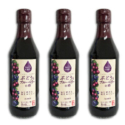 内堀醸造フルーツビネガーぶどうとブルーベリーの酢360ml×3本【にっぽん津々浦々】