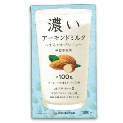 筑波乳業濃いアーモンドミルクまろやかプレーン1000ml【にっぽん津々浦々】