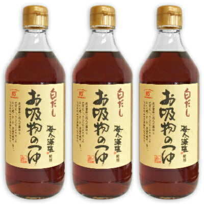 川中醤油白だしお吸物のつゆ500ml×3本【にっぽん津々浦々】