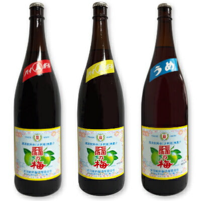 天羽の梅1800ml×3本（赤、黄、青ラベル）下町ハイボール飲み比べセット［天羽飲料製造］【にっぽん津々浦々】