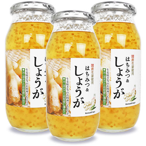 《送料無料》加藤美蜂園本舗はちみつ＆しょうが810g×3瓶《あす楽》