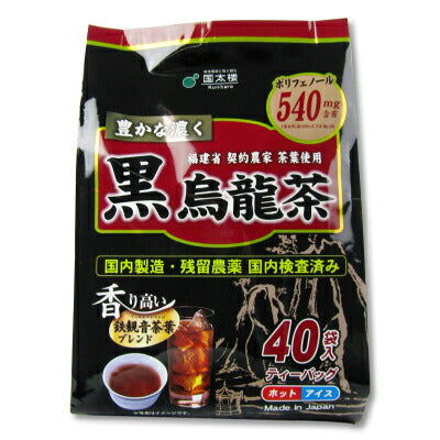 国太楼豊かな濃く黒烏龍茶40袋入ティーバッグ