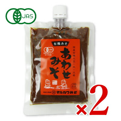 【スーパーSALE限定、最大2,000円OFFクーポン配布中】《メール便選択可》マルカワみそ有機みそあわせみそ（スパウト付）有機JAS認証345g袋