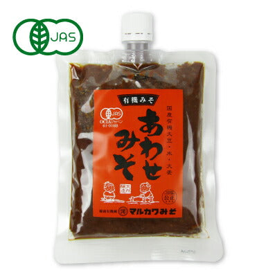 【スーパーSALE限定、最大2,000円OFFクーポン配布中】《メール便選択可》マルカワみそ有機みそあわせみそ（スパウト付）有機JAS認証345g袋